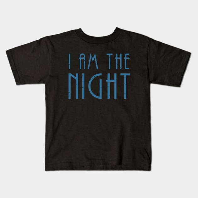 I Am The Night Kids T-Shirt by lorocoart